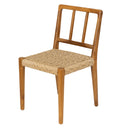 Sentetik Rattan İp Oturumlu Teak Yemek Sandalyesi