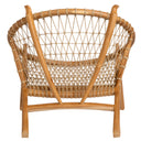 Sentetik Rattan İp Oturumlu Yuvarlak Form Teak Koltuk