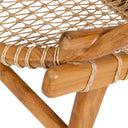 Sentetik Rattan İp Oturumlu Yuvarlak Form Teak Koltuk