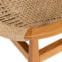 Sentetik Rattan İp Oturumlu Yuvarlak Form Teak Koltuk