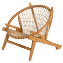 Sentetik Rattan İp Oturumlu Yuvarlak Form Teak Koltuk