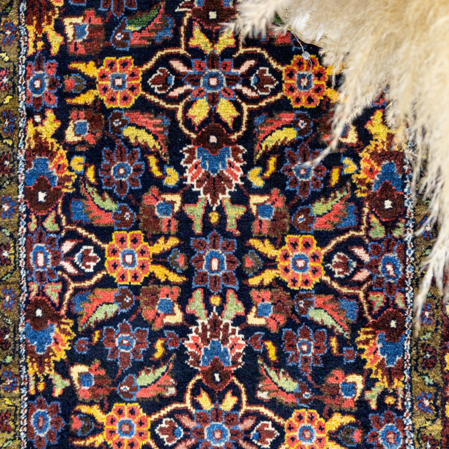 Sera Floral Desenli El Dokuma Yün Halı 100X313 Cm