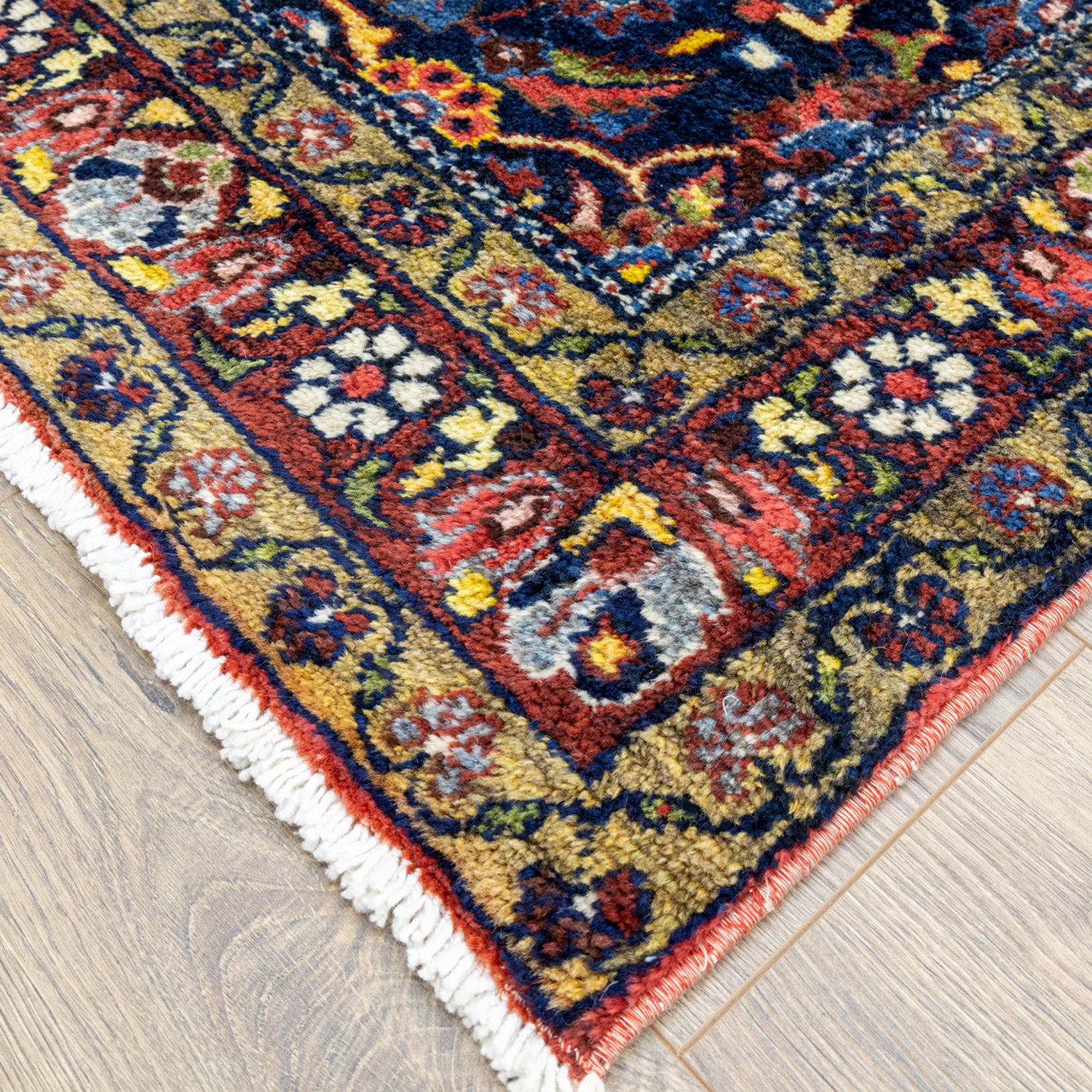 Sera Floral Desenli El Dokuma Yün Halı 100X313 Cm