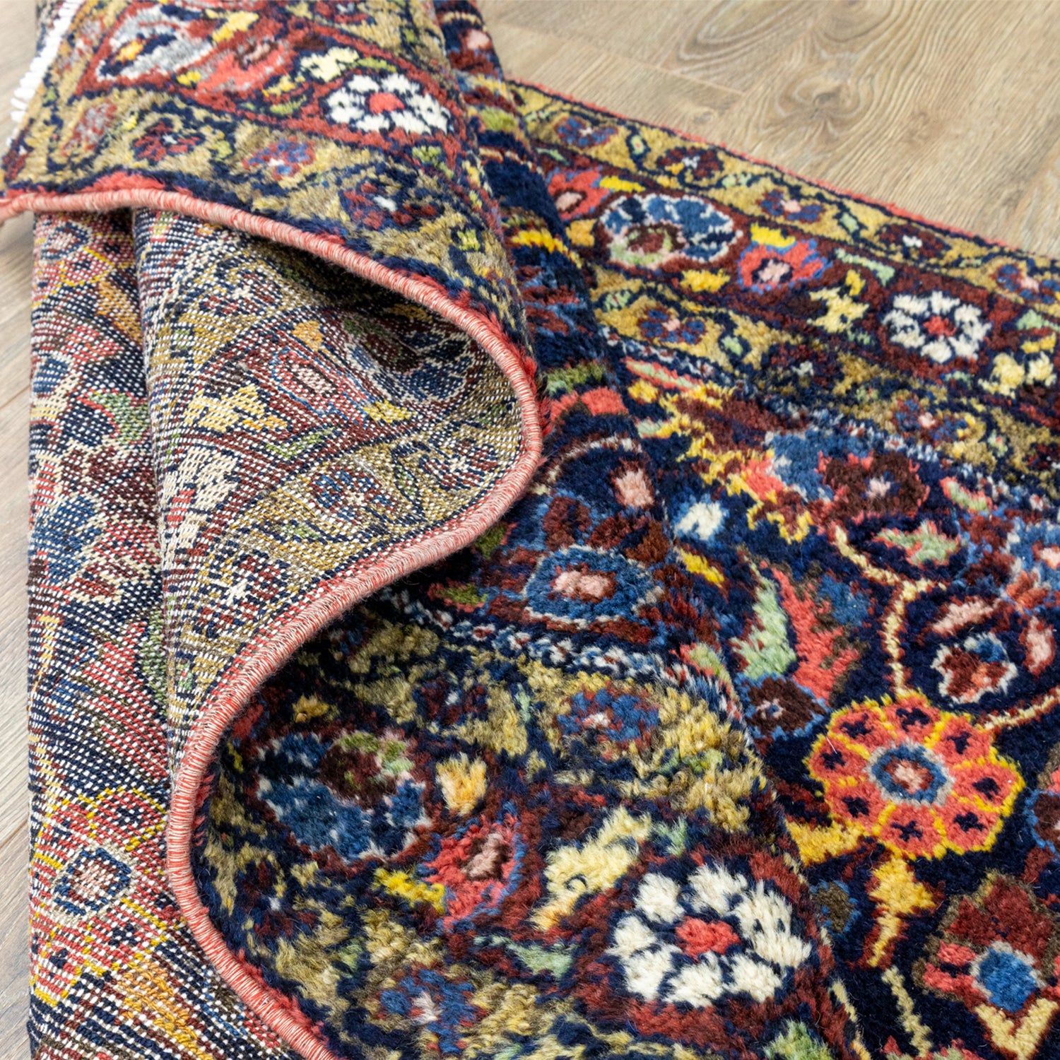 Sera Floral Desenli El Dokuma Yün Halı 100X313 Cm