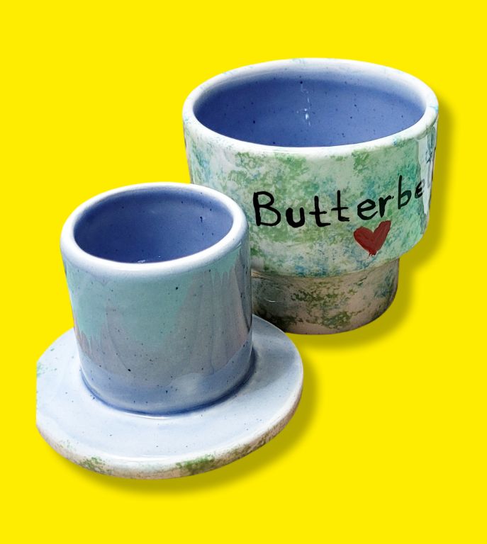 Seramik Butterbell-Tereyağı Kabı-Sesiber-7x9 cm-NowShopFun
