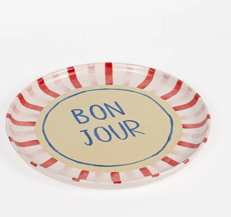 Seramik Desenli Orta Boy Tabak