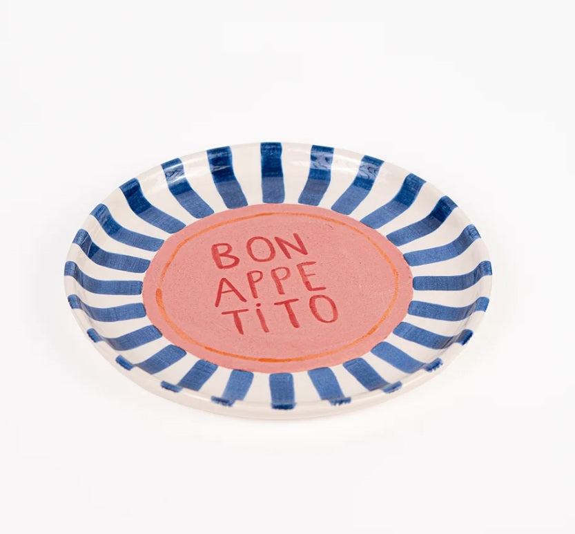 Seramik Desenli Orta Boy Tabak