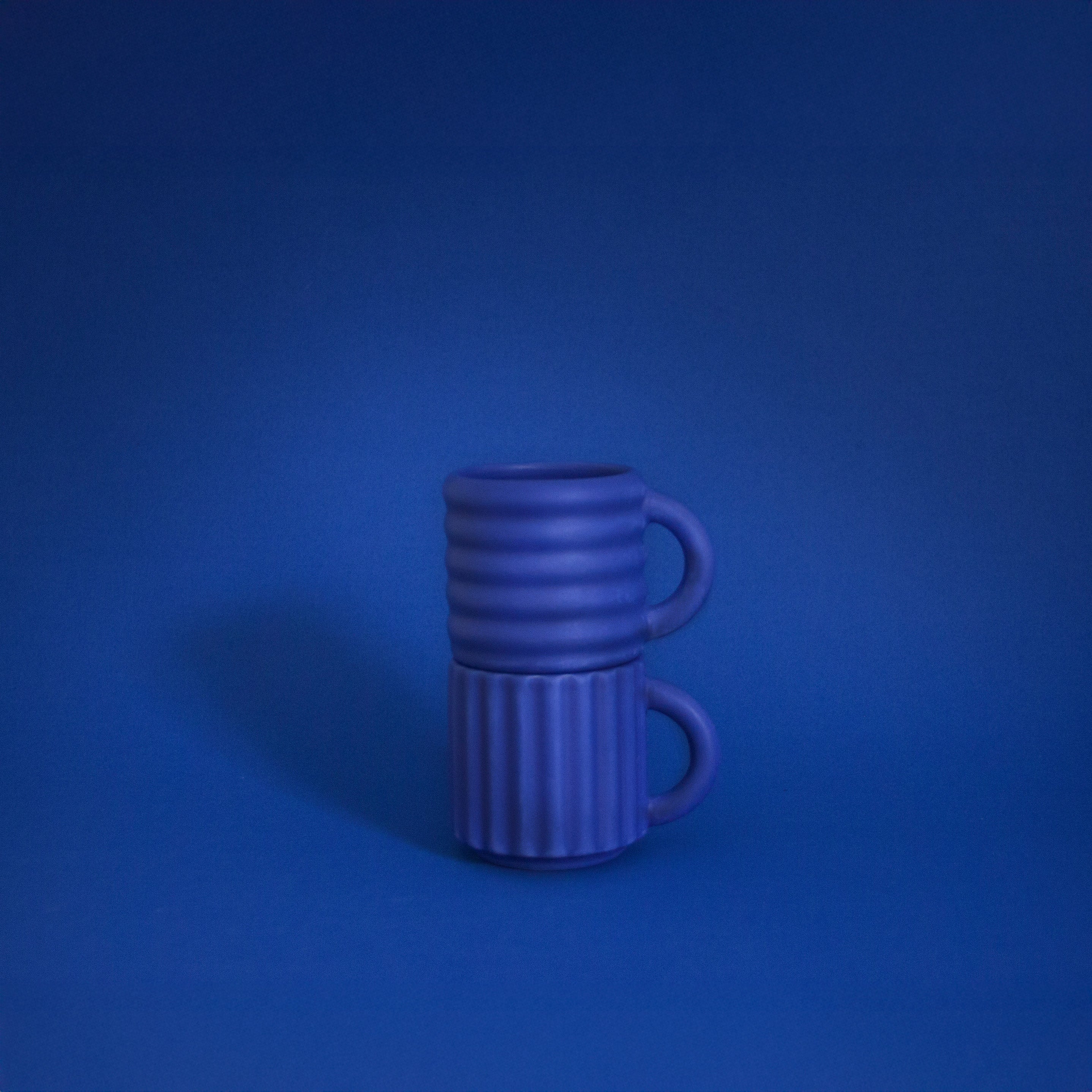Seramik El Yapımı Espresso Fincani | Ripple 2'li Set-Fincan & Kupa-Form&Seek-beyaz-NowShopFun