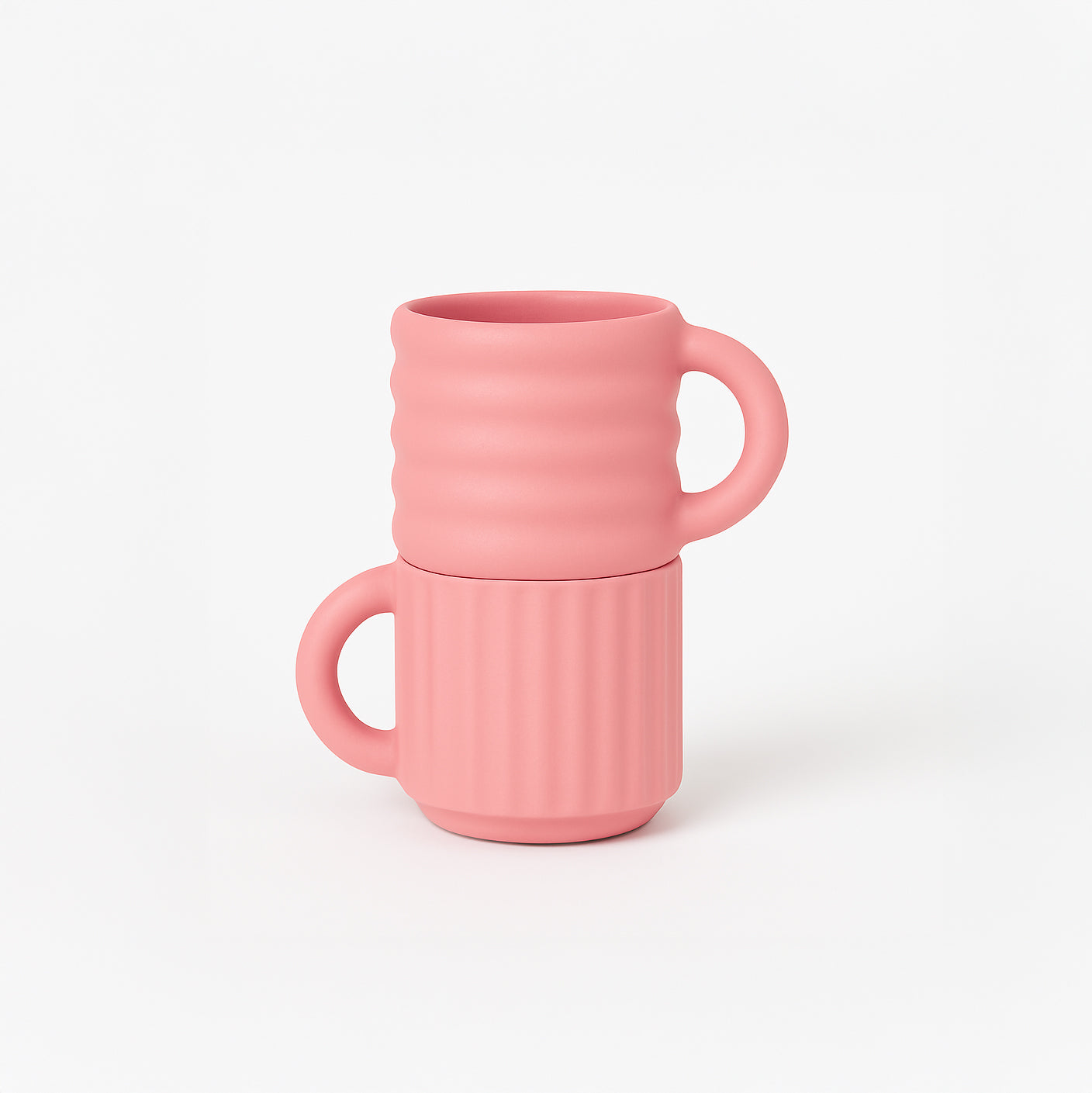 Seramik El Yapımı Espresso Fincani | Ripple 2'li Set-Fincan & Kupa-Form&Seek-beyaz-NowShopFun