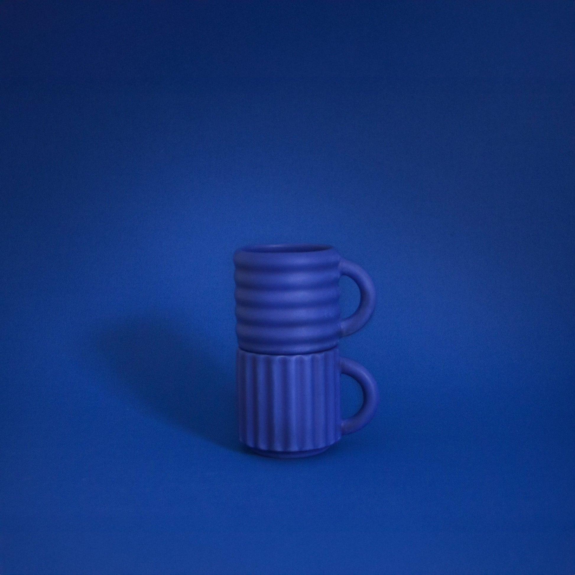Seramik El Yapımı Espresso Fincani | Ripple 2'li Set-Fincan & Kupa-Form&Seek-beyaz-NowShopFun
