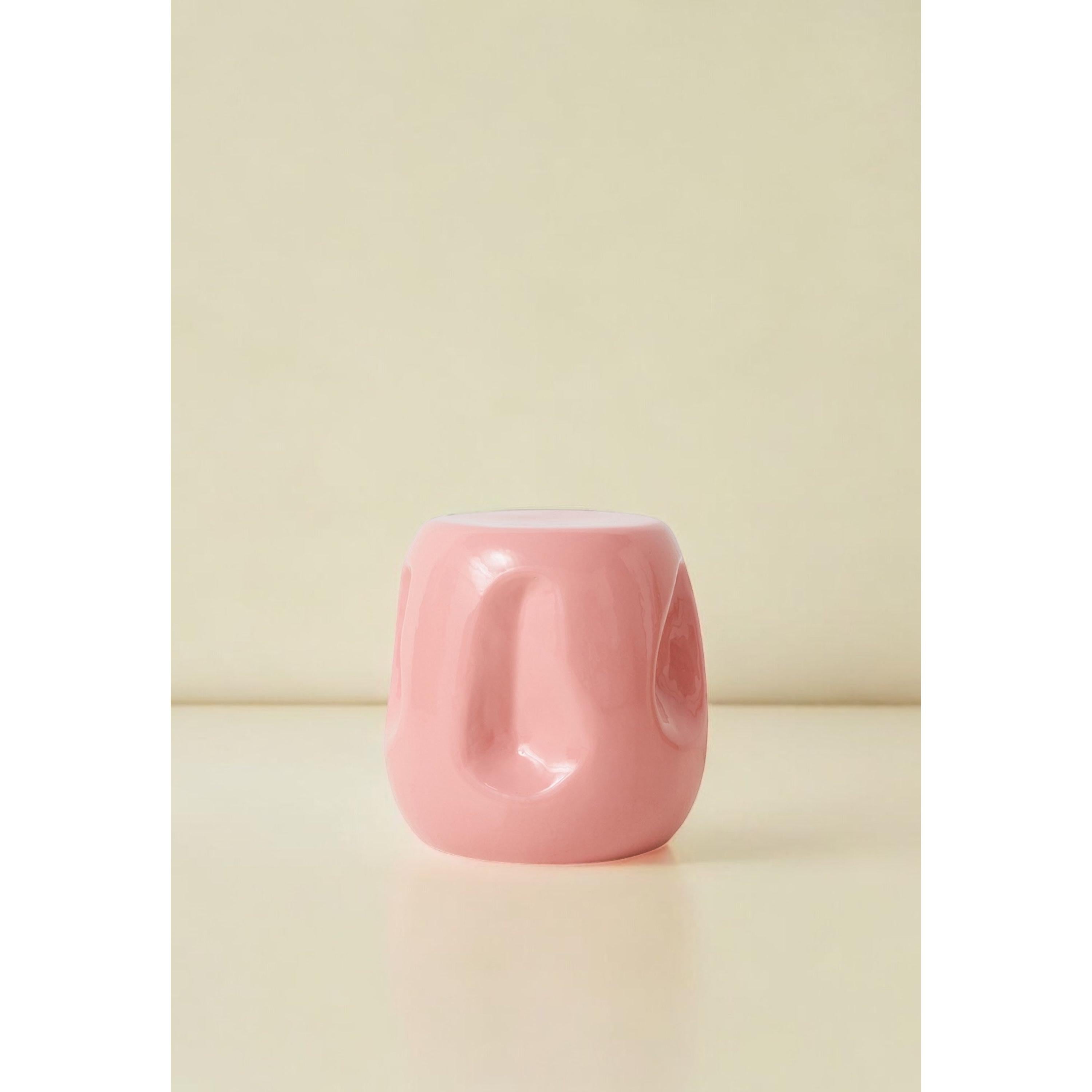 Seramik Yan Sehpa Pembe