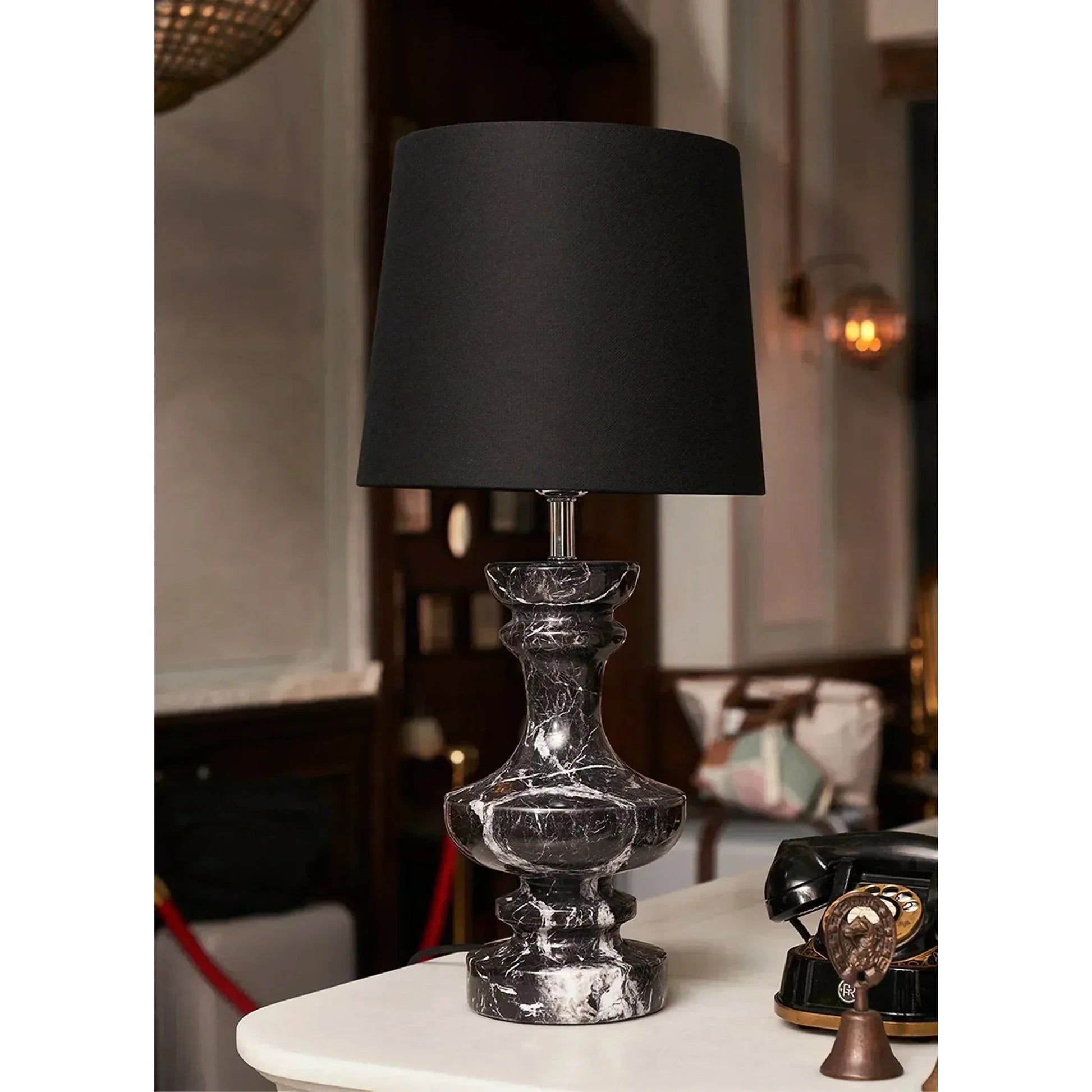 Sette Toro Siyah Mermer Abajur