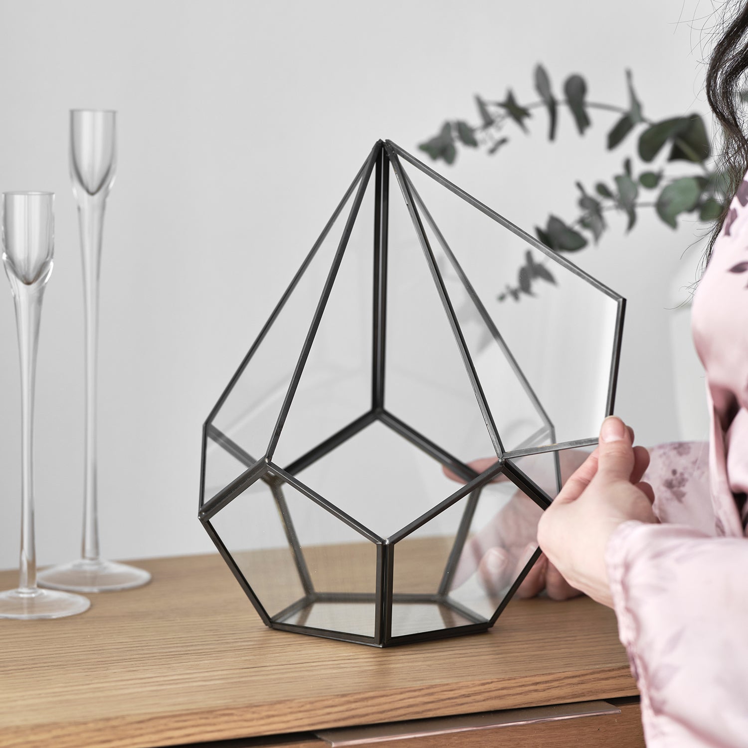 Cam Fanus | Geometrik Teraryum | Kapaklı