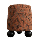 Sfera Terracotta Şönil Siyah Parlak Lake Ayaklı Puf