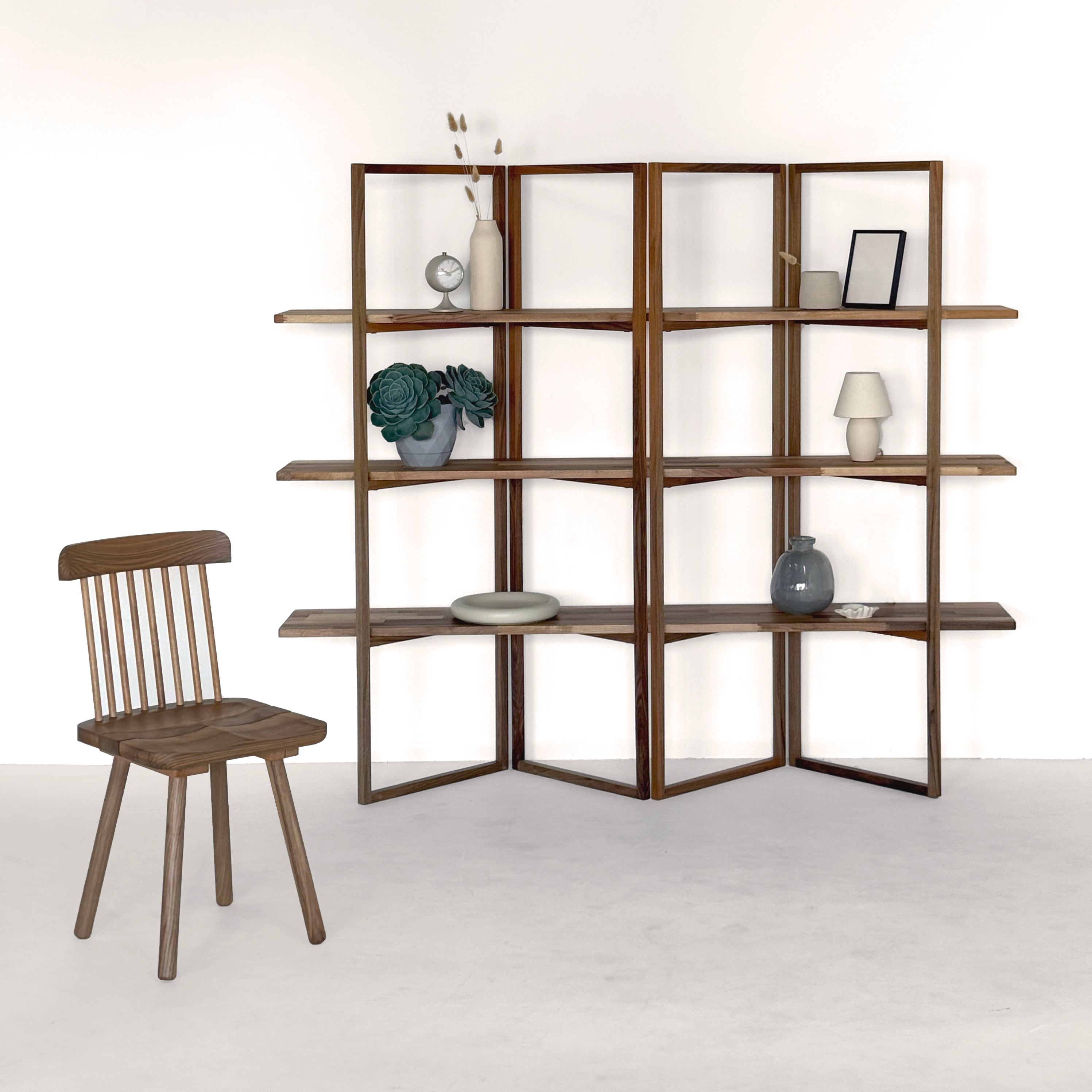 Shelfish Naturel Ceviz Kitaplık - Raf