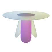 Shimmer Renkli Cam Masa ⌀105cm