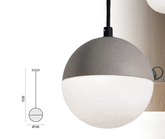 Shiru Sarkit 1l Cement-Glass Ø14x150 Cm E27 1x20w