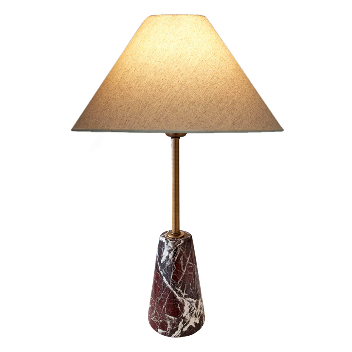 Shorty Cone Bordo Mermer Abajur