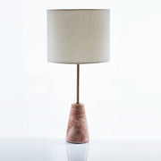 Shorty Cone Pembe Traverten Abajur