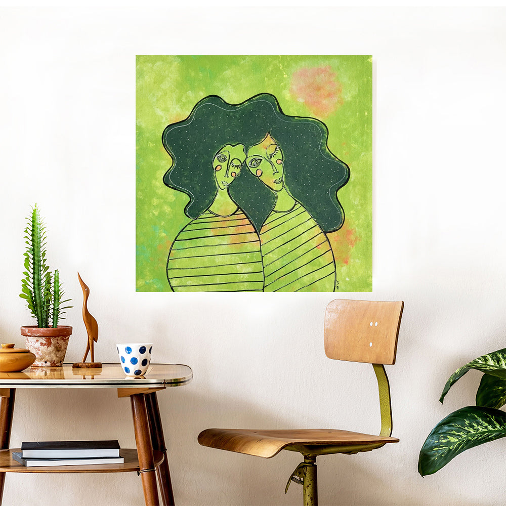 Kanvas Renkli Portre Serisi - 24