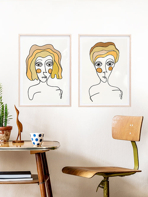 Painting Paper Linear Portrait Series – 07