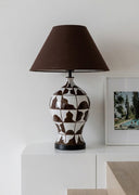 Sienna El Yapımı Seramik Abajur Kahve-Abajur-Pinot Interior-NowShopFun
