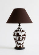Sienna El Yapımı Seramik Abajur Kahve-Abajur-Pinot Interior-NowShopFun