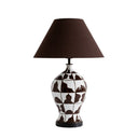 Sienna El Yapımı Seramik Abajur Kahve-Abajur-Pinot Interior-NowShopFun