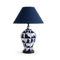 Sienna El Yapımı Seramik Abajur-Abajur-Pinot Interior-lacivert-NowShopFun