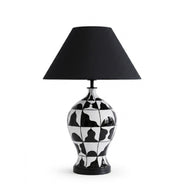 Sienna El Yapımı Seramik Abajur-Abajur-Pinot Interior-siyah-NowShopFun
