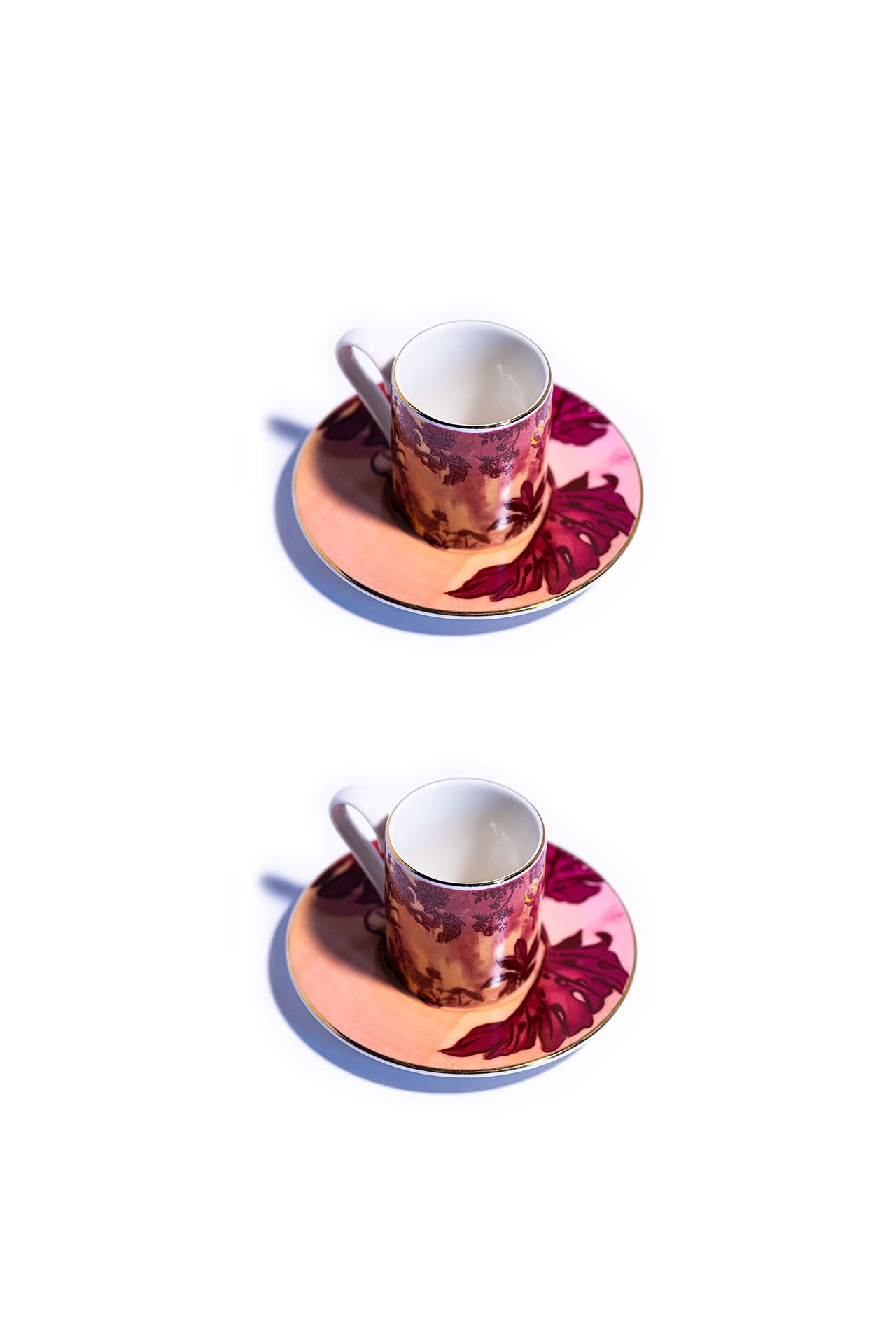 Signature Burgundy Kahve Fincanı (2'li Set)