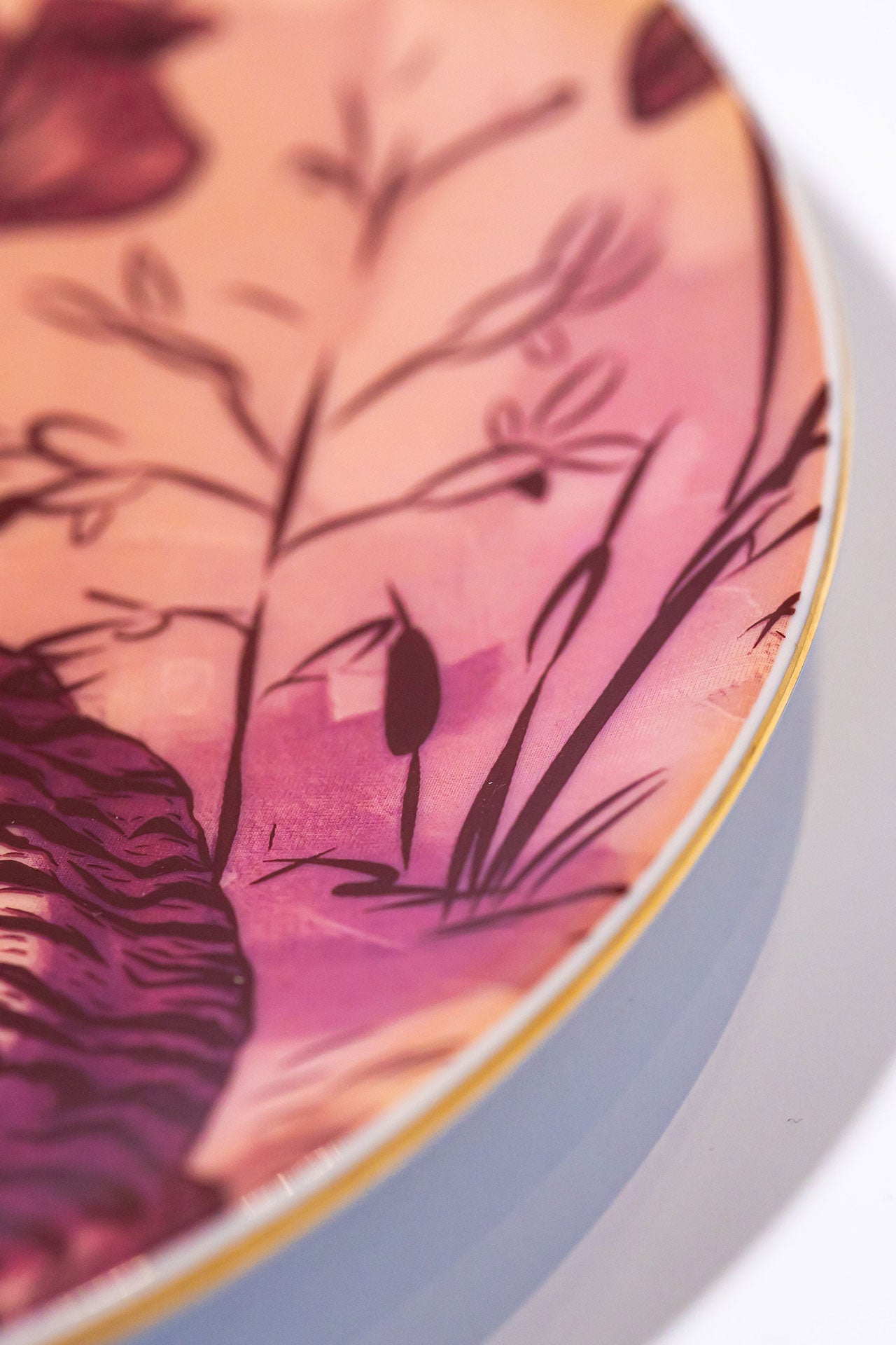 Signature Green & Pink Servis Tabak (2'li Set)