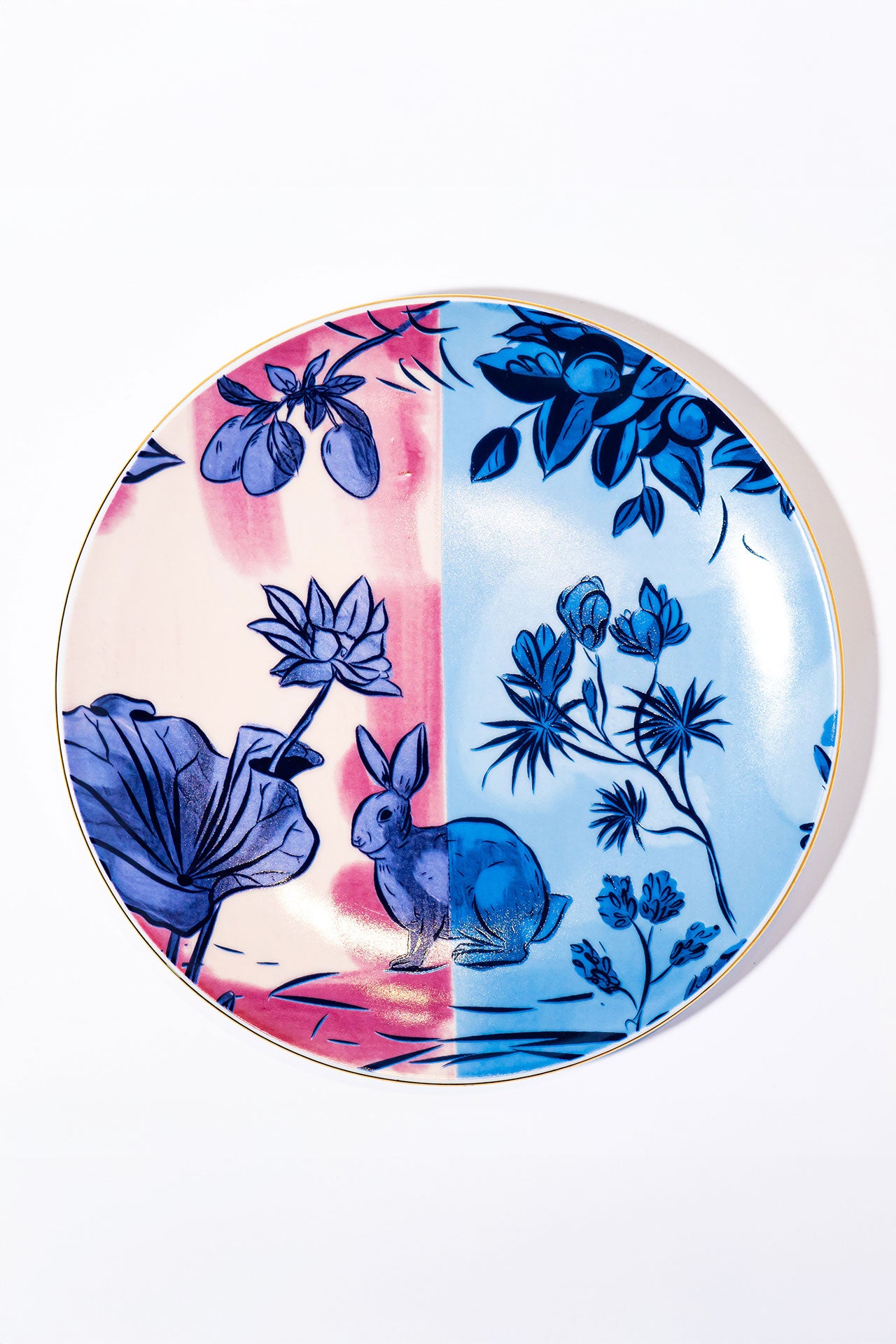 Signature Pink & Blue Servis Tabak (2'li Set)