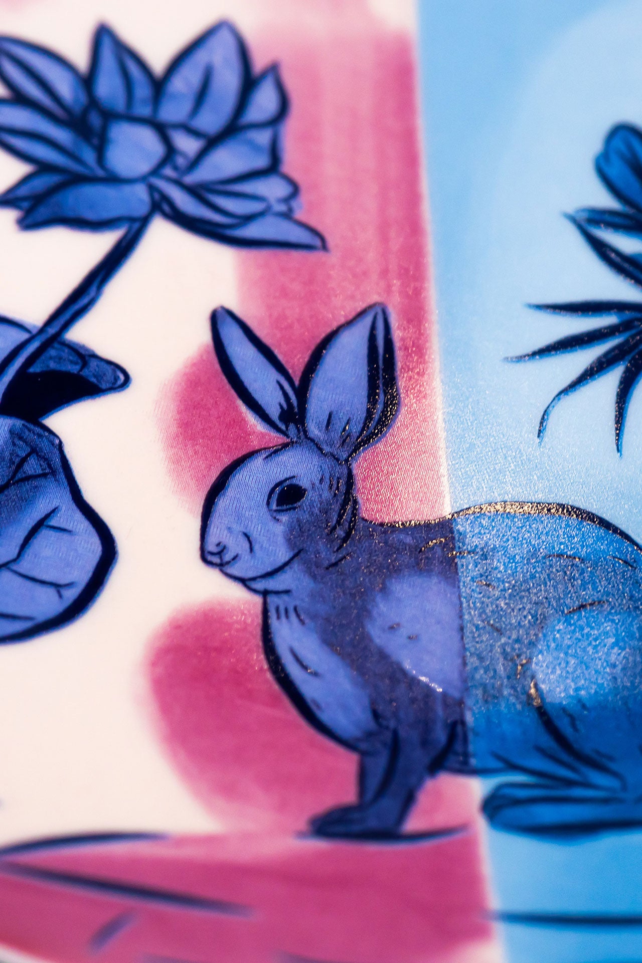 Signature Pink & Blue Servis Tabak (2'li Set)