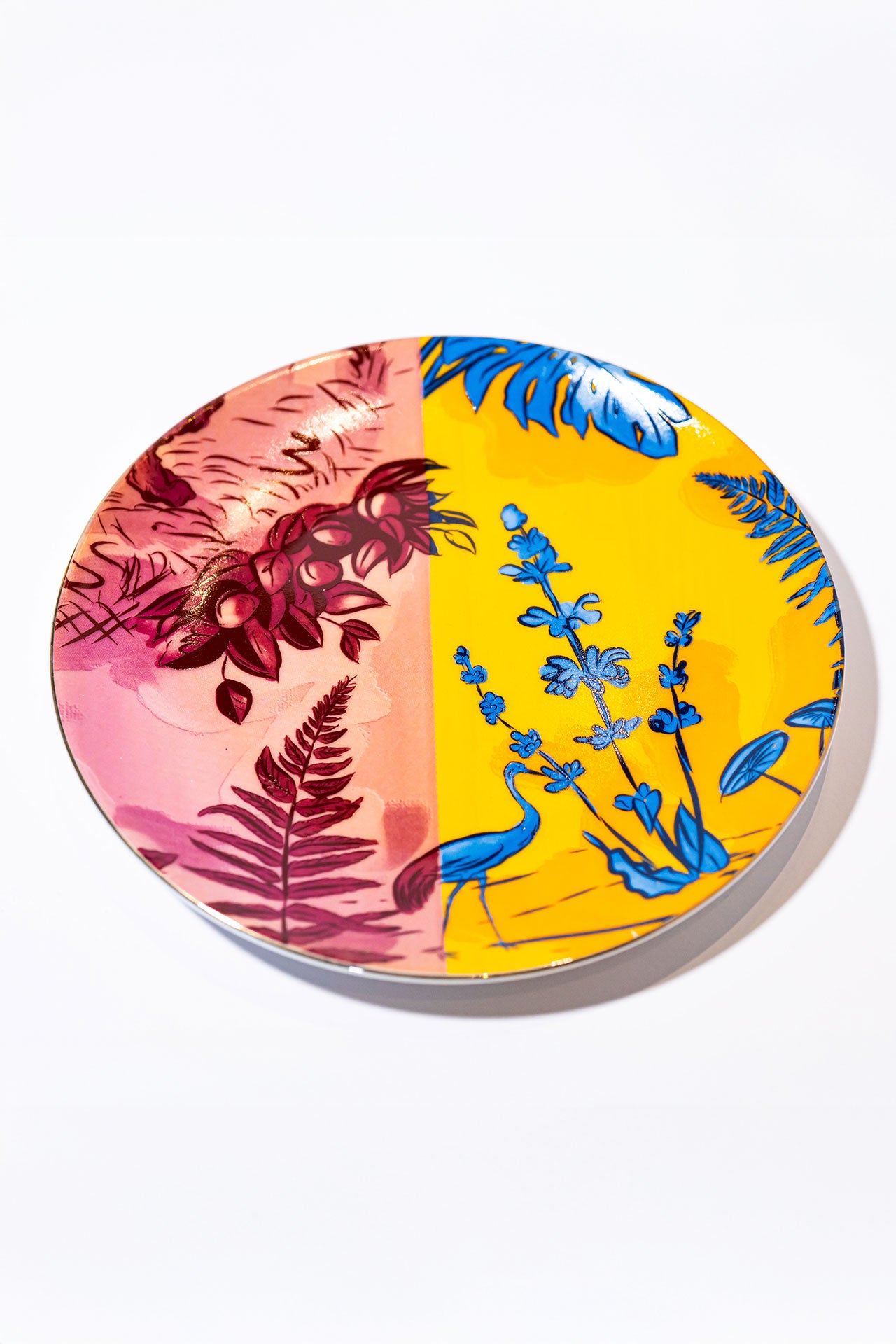 Signature Pink & Yellow Servis Tabak (2'li Set)