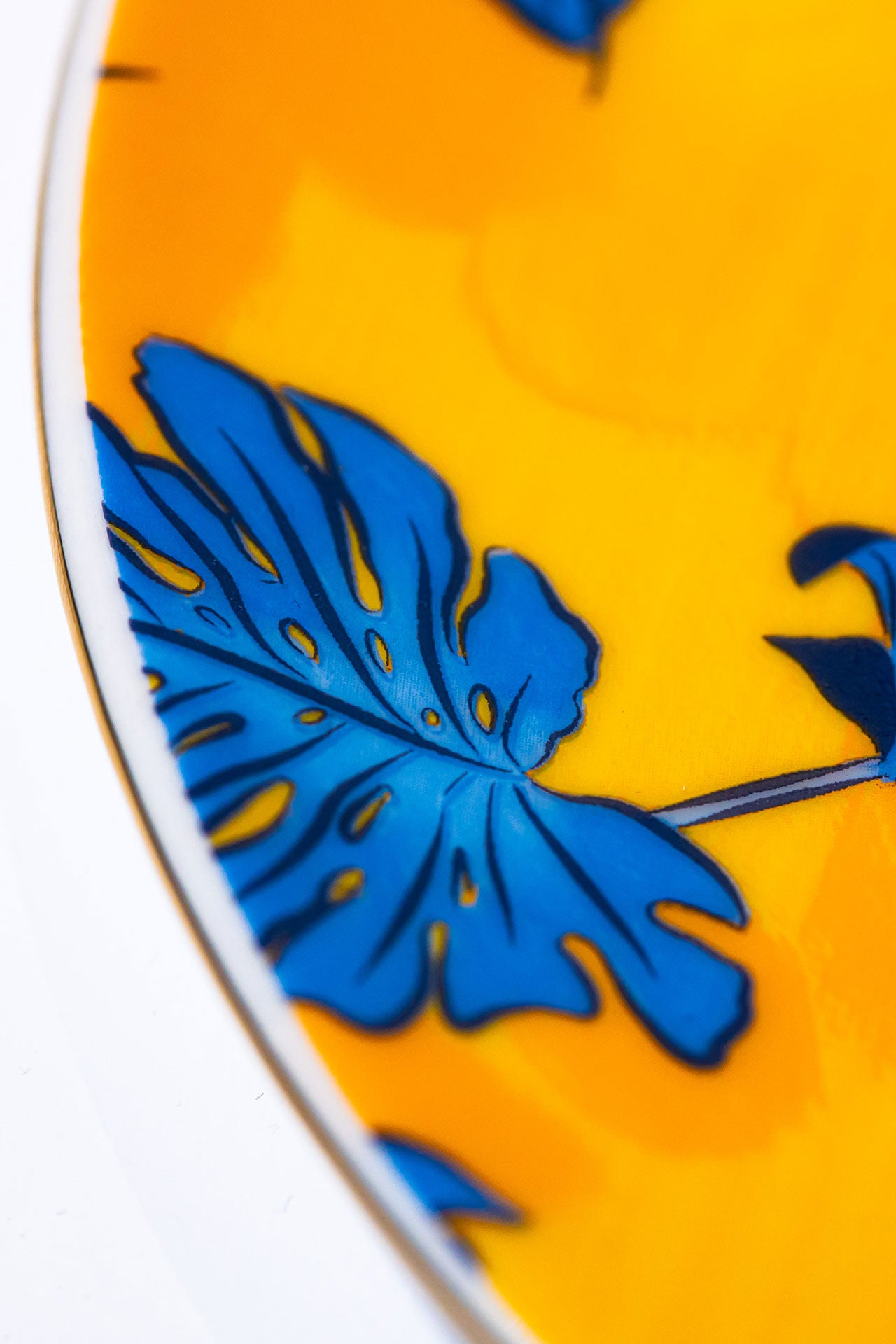 Signature Yellow & Purple Servis Tabak (2'li Set)