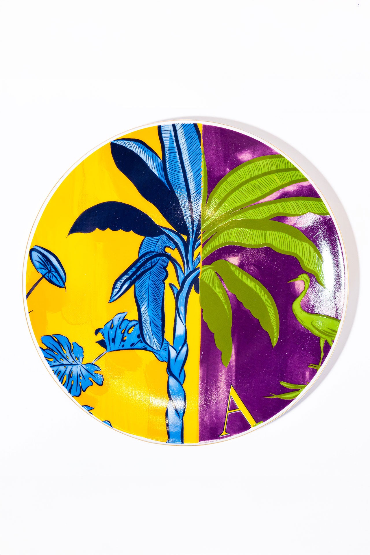 Signature Yellow & Purple Servis Tabak (2'li Set)