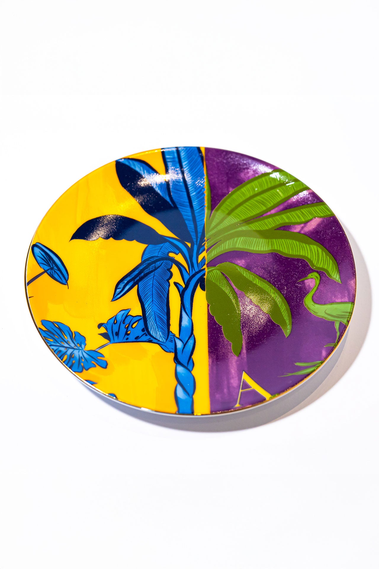 Signature Yellow & Purple Servis Tabak (2'li Set)