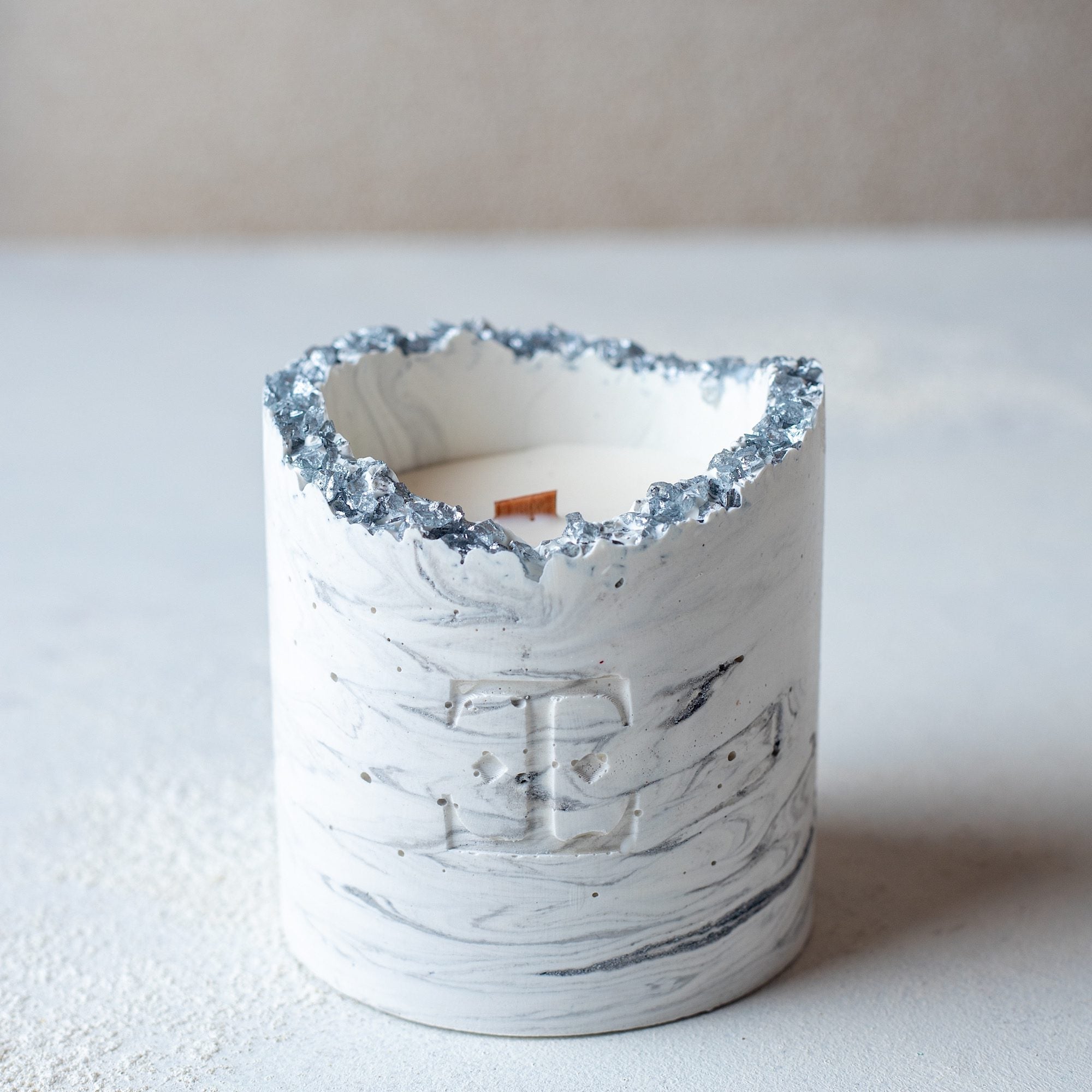 Silver Muse Taşlı - Mum Seti