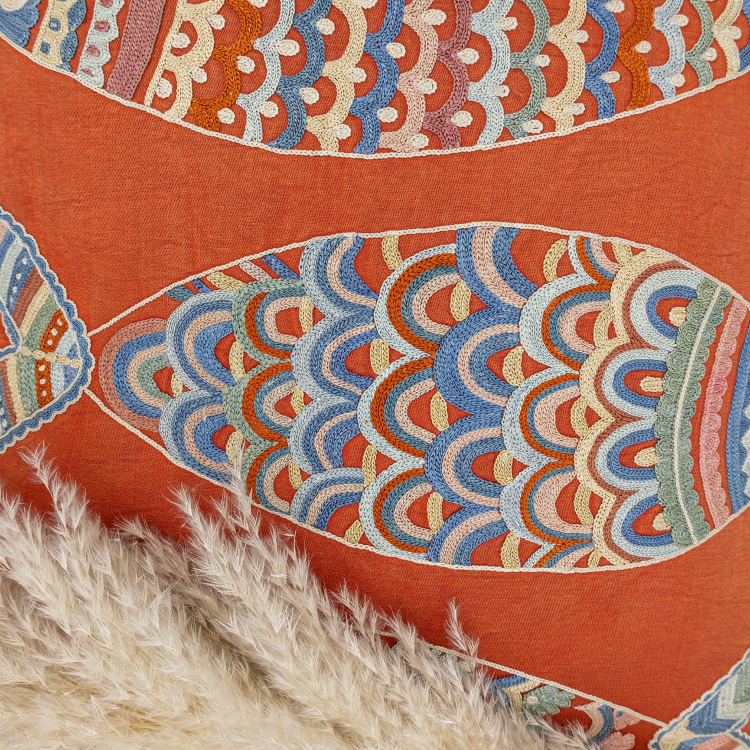 Sistan Balık Desenli Kırlent 50x50 cm-Yastık & Kırlent-Soho Antiq-NowShopFun
