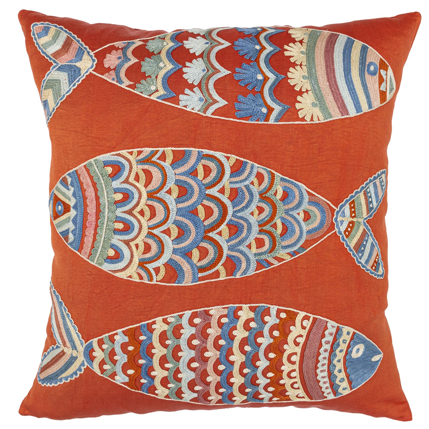 Sistan Balık Desenli Kırlent 50x50 cm-Yastık & Kırlent-Soho Antiq-NowShopFun