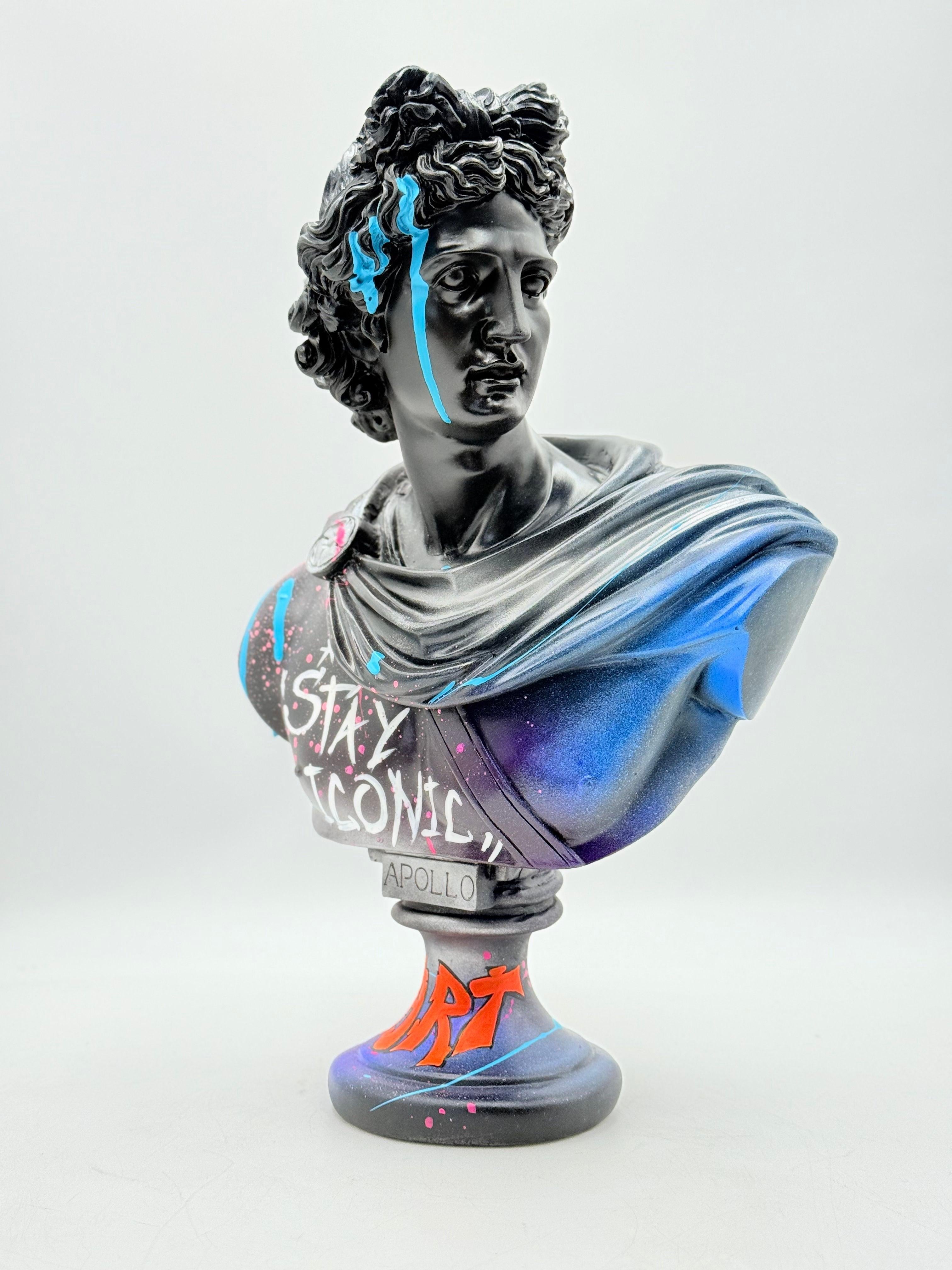 Siyah Apollo Heykeli | Graffiti & Pop Art Tasarım-Heykel-And Iconic Art Store-NowShopFun