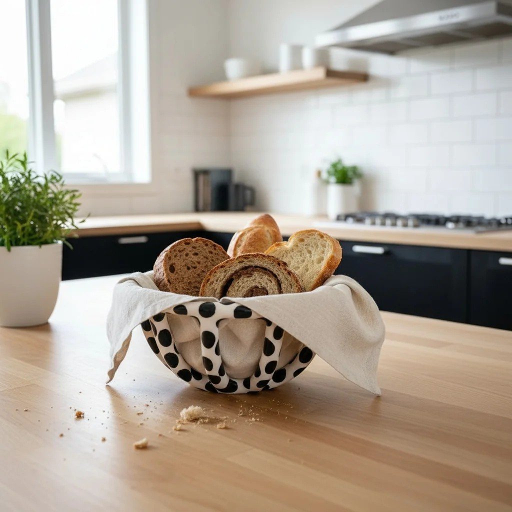 Siyah Benekli Seramik Sepet