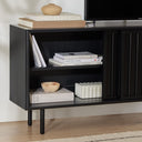 Slatlı Ahşap Konsol-Konsol-DOQA AHŞAP-120X30X60 CM-Siyah-NowShopFun