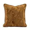 Geometrik Desenli Jakarlı Bronz Hardal Kırlent