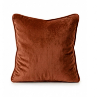 Kadife Biyeli Kırlent-Yastık & Kırlent-Cipretti-Terracotta-NowShopFun