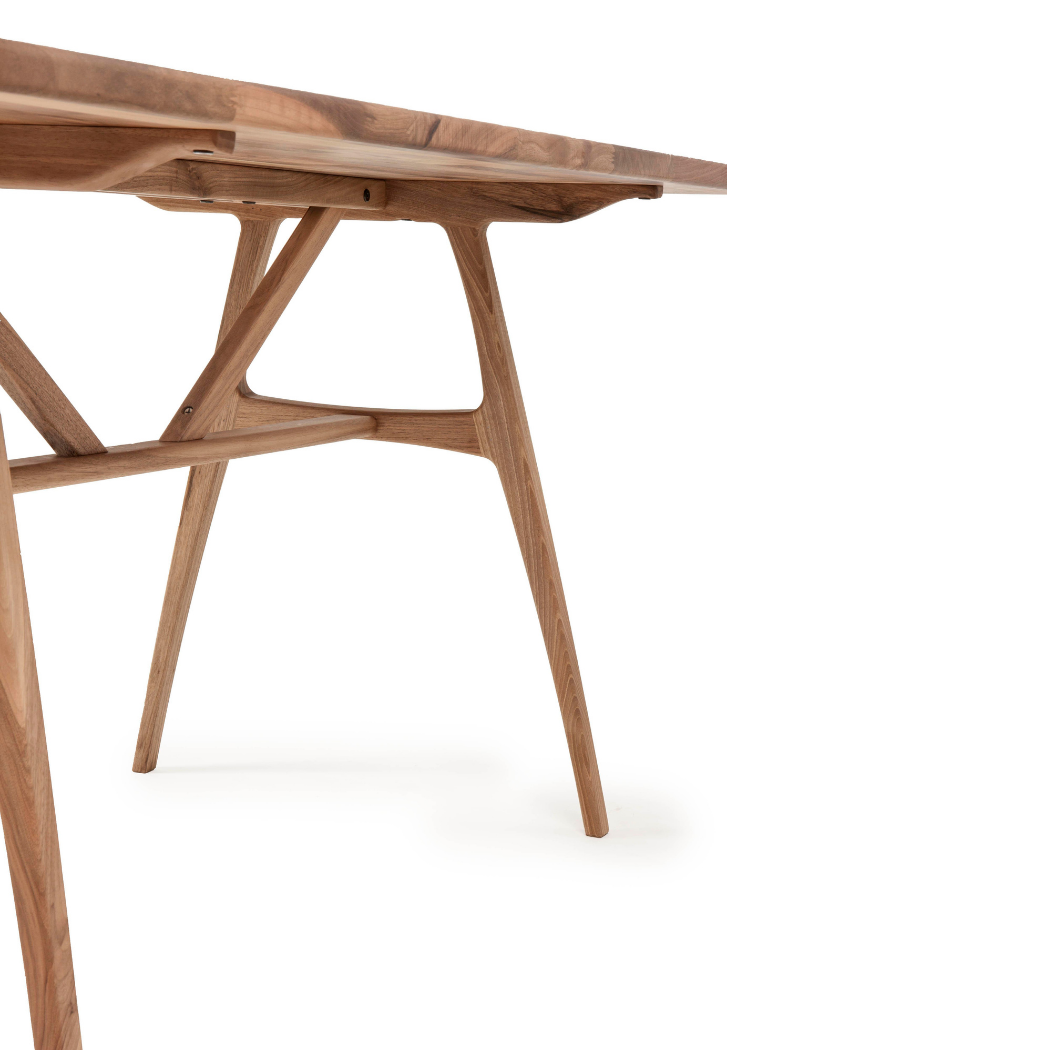 8 Kişilik Slim Masif Ceviz Masa