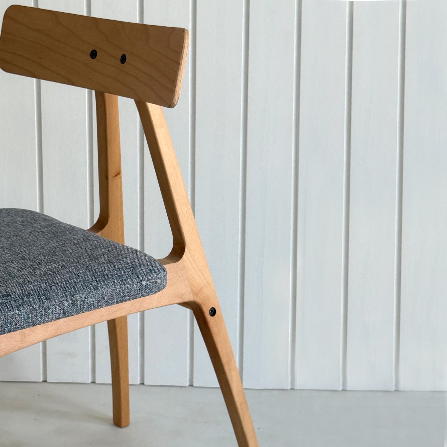 Slim Kayın Ahşap Sandalye Antrasit