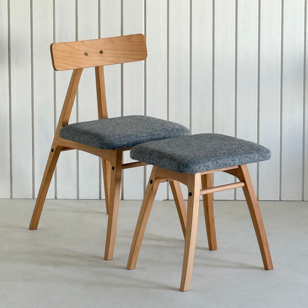 Slim Kayın Ahşap Sandalye Antrasit