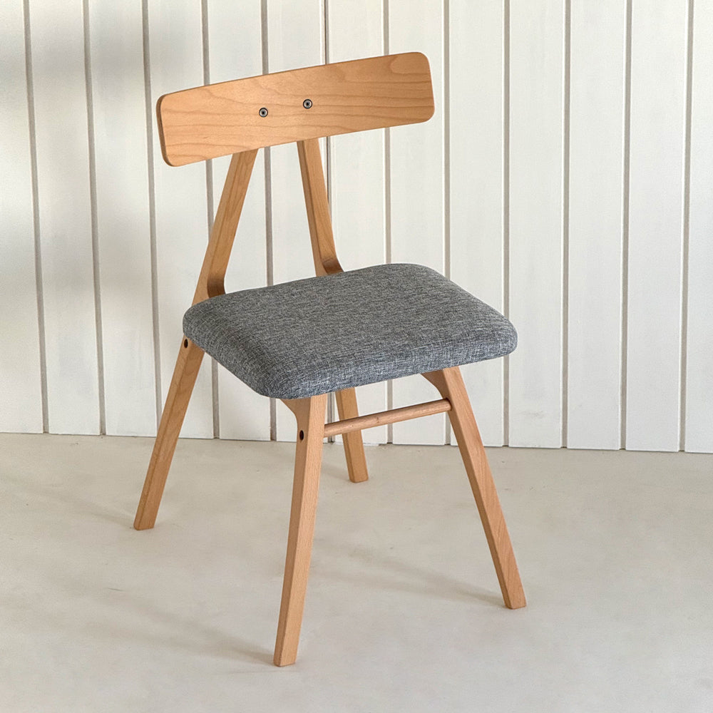 Slim Kayın Ahşap Sandalye Antrasit